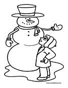 Snowman Coloring Page 21