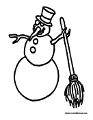 Snowman with Broom