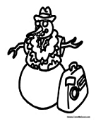 Snowman on Vacation