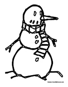 Snowman with Scarf