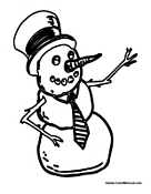 Snowman with Tie