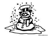 Snowman in Snow