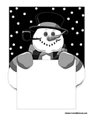 Snowman Writing Paper