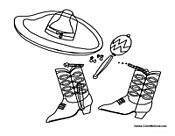 Cinco de Mayo Boots and Hat