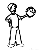 Boy Holding the World