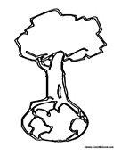 Tree Growing on the Earth