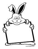 Easter Bunny Sign Poster