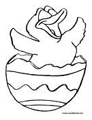 Easter Duck Coloring Page 3