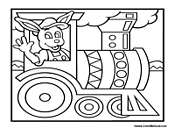 Easter Bunny On a Train