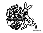 Easter Bunny with Flowers