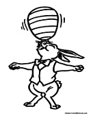 Happy Easter Bunny Spinning Egg