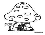 Mushroom House Easter Bunny