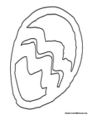 Easy Easter Egg to Color