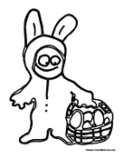 Kid in Bunny Outfit