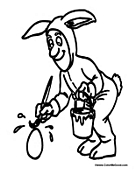Man Painting an Egg