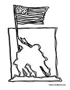 Soldiers Raising the Flag