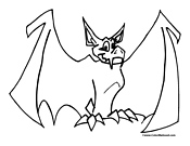 Bat Coloring Page 1