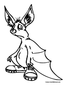 Bat Coloring Page 2