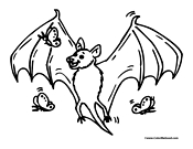 Bat Coloring Page 4