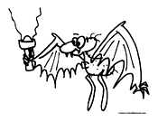 Bat Coloring Page 5