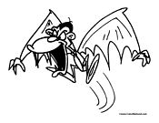 Bat Coloring Page 6
