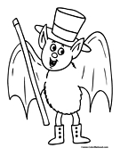 Bat Coloring Page 9