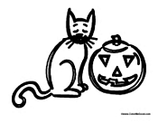 Cat with Pumpkin