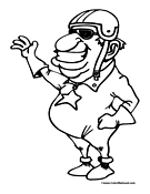 Dare Devil Costume Coloring Page