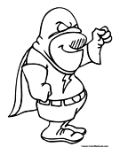 Superhero Costume Coloring Page
