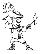 Pirate Costume Coloring Page