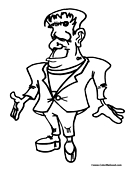 Frankenstein Monster Coloring Page