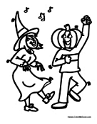 Witch and Pumpkin Man