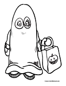Ghost Costume Coloring Page