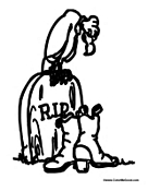 Vulture on Tombstone