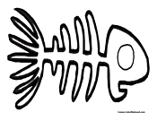 Skeleton Coloring Page 4