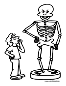 Skeleton Coloring Page 5