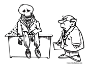 Skeleton Coloring Page 6