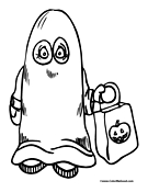 Trick or Treat Coloring Page 1