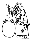 Witch Coloring Page 5