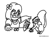 Girl Playing with a Dreidel