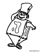 Kid Dressed Up in a Dreidel