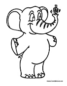 Elephant with Jewish Dreidel