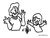 Jewish Family with Dreidel