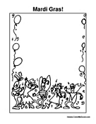 Mardi Gras Writing Paper