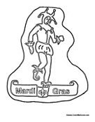 Mardi Gras Jester Clown