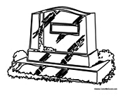 Memorial Blank Tombstone