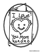 I Love You Mom Card