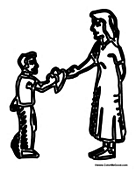 Boy Giving Mothers Day Card