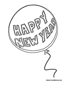 Happy New Year Balloon