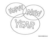 Happy New Year Coloring Page